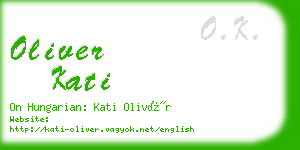 oliver kati business card